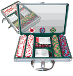 paulson poker chips: 200pc-aluminum-clear (5K)