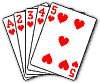 winning hands in Texas Hold'em:  straight flush